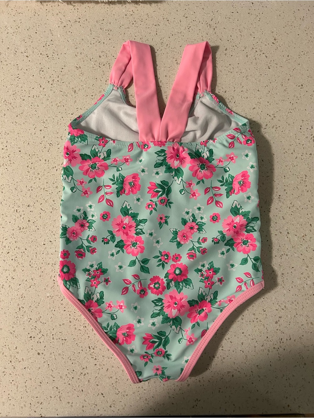NICOLE MILLER Pink Floral One-Piece Swimsuit Size 6 EUC - Picture 3 of 5